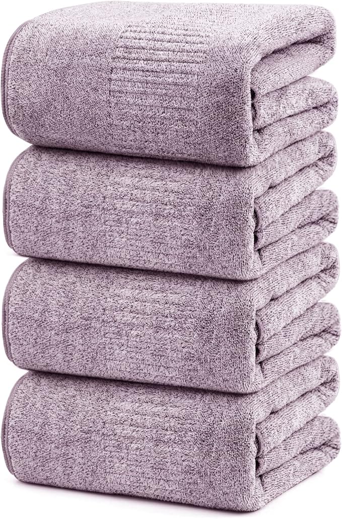 SEISSO Bath Towels 35x63 Inch Soft Quick-Dry Luxury Bath Sheets(2/4pcs)