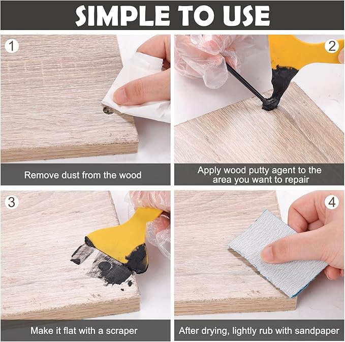 SEISSO Wood Putty – Paintable & Stainable Furniture Repair Filler