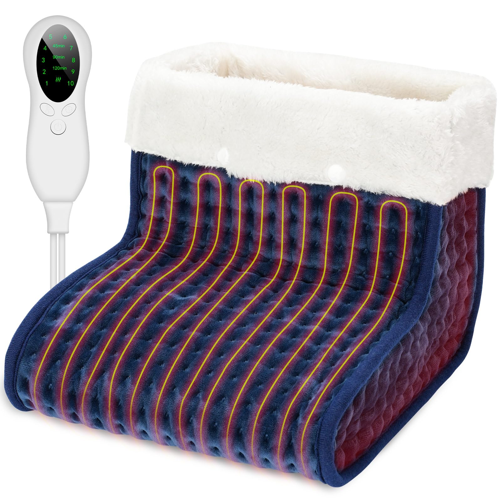 US Plug – Double-Speed Heating Foot Warmer, Adjustable 10 Levels, Multi-Safety Protection | CYFIE