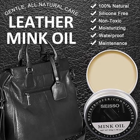 SEISSO Black Leather Recoloring Balm & Repair Kit for Furniture, Couches & Car Seats