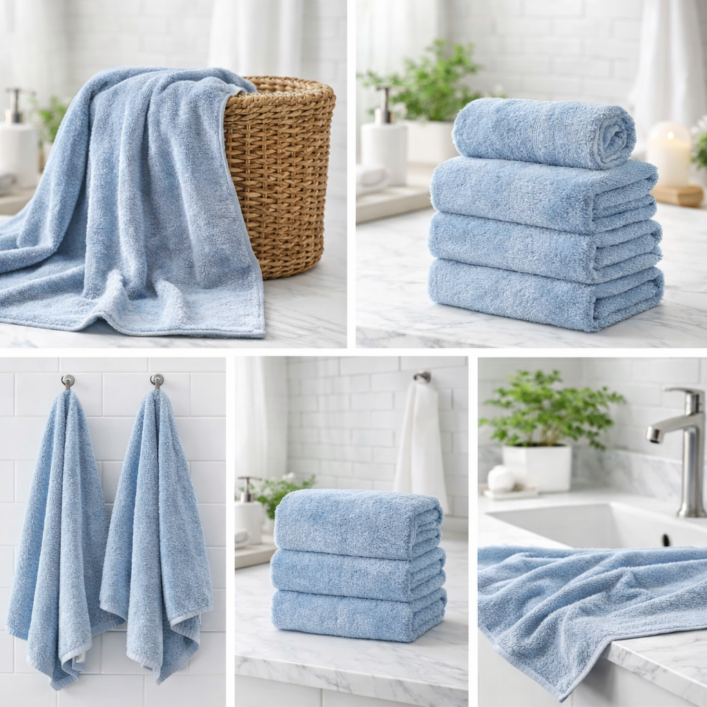 SEISSO Oversized XL Bath Towels Mixed Color Set, 35x63