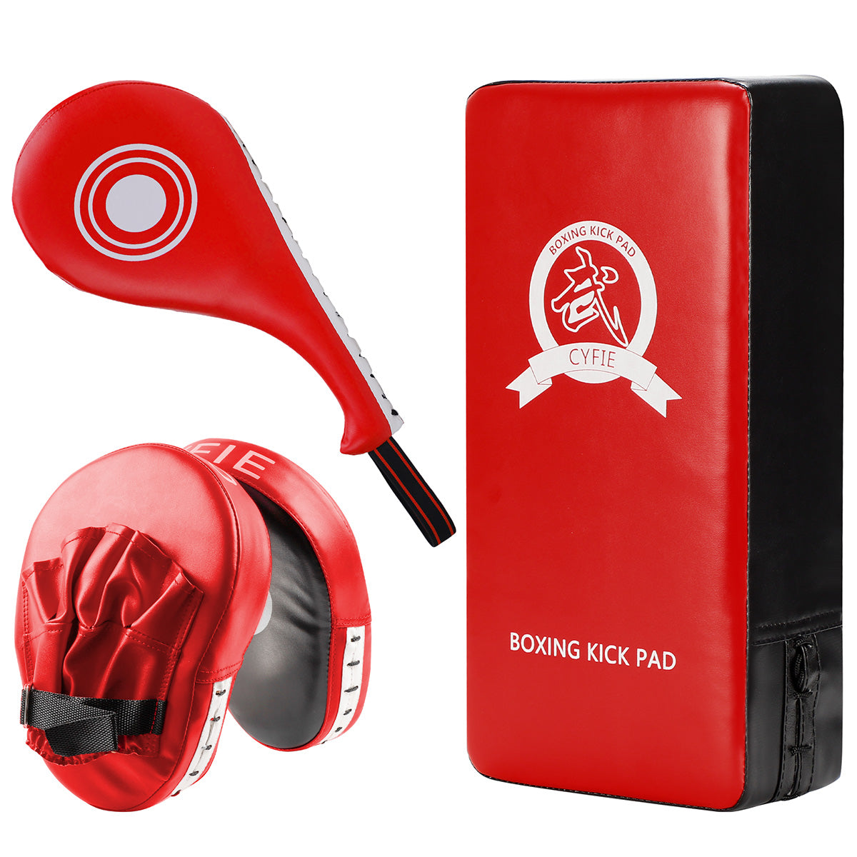 CYFIE 3-in-1 Kids & Adult Boxing Training Set – Punching Mitts, Kick & Target Pads
