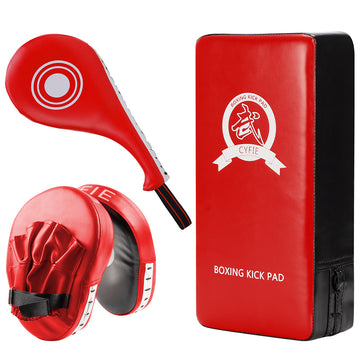 CYFIE 3-in-1 Kids & Adult Boxing Training Set – Punching Mitts, Kick & Target Pads