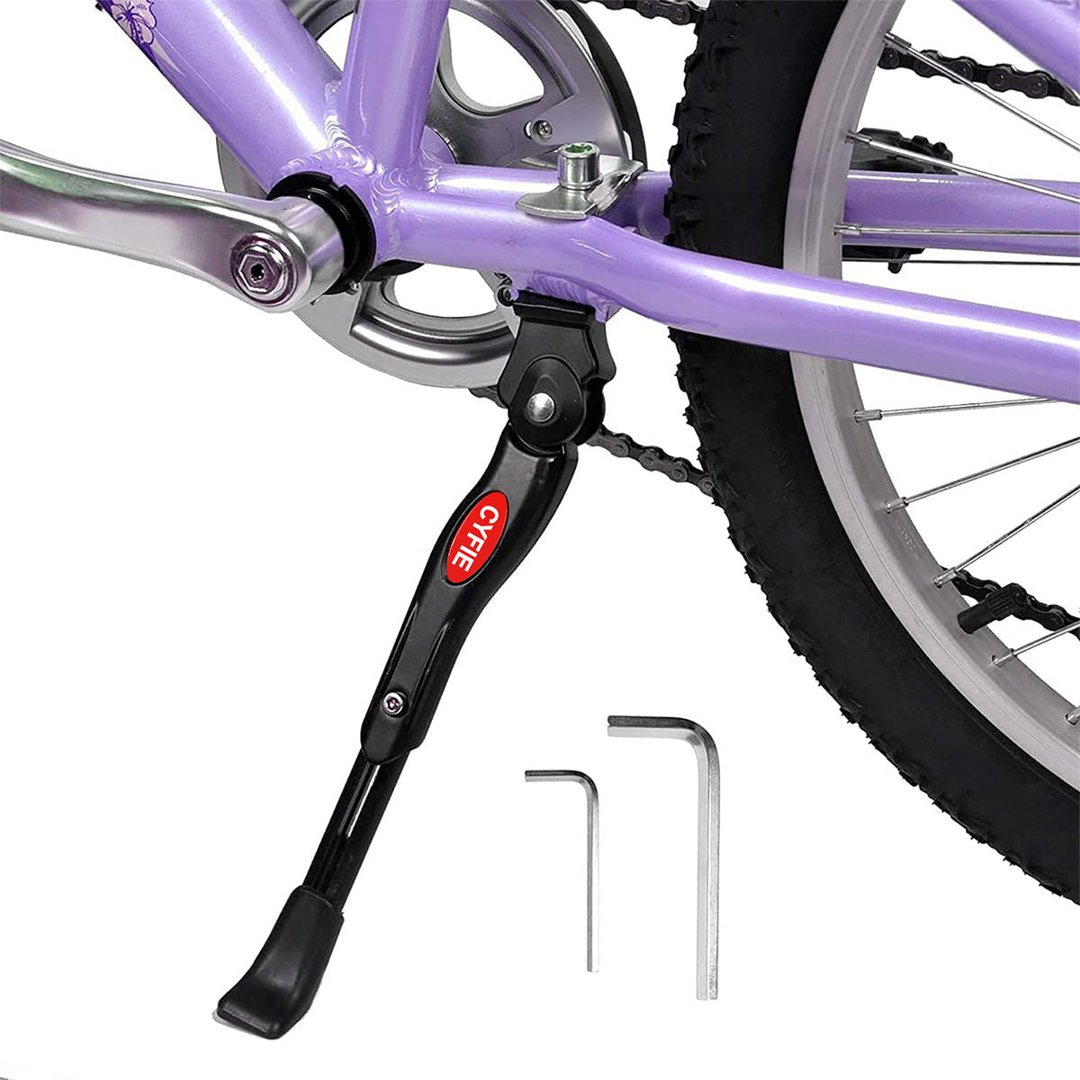 Cyfie Adjustable Bike Kickstand for 16"/18"/20" Kids Bikes Aluminum Alloy
