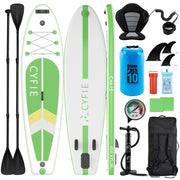 CYFIE 10'6" Inflatable Stand Up Paddle Board with Kayak Seat & Camera Mount for Yoga, Surf, Fishing, SUP Accessories Included