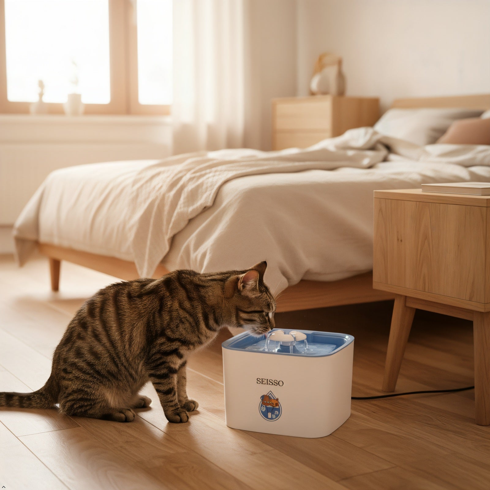 SEISSO Pet Water Fountain – Large Capacity & Quiet Operation