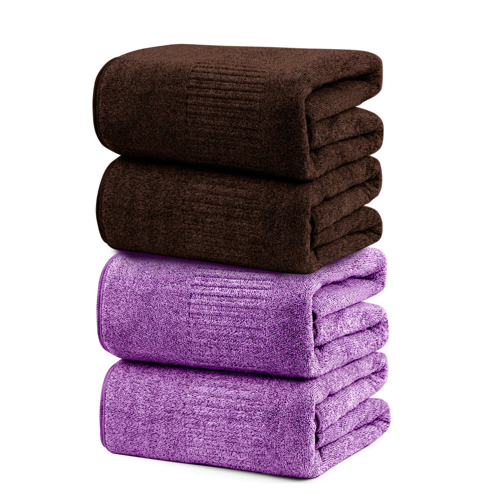 SEISSO Oversized XL Bath Towels Mixed Color Set, 35x63