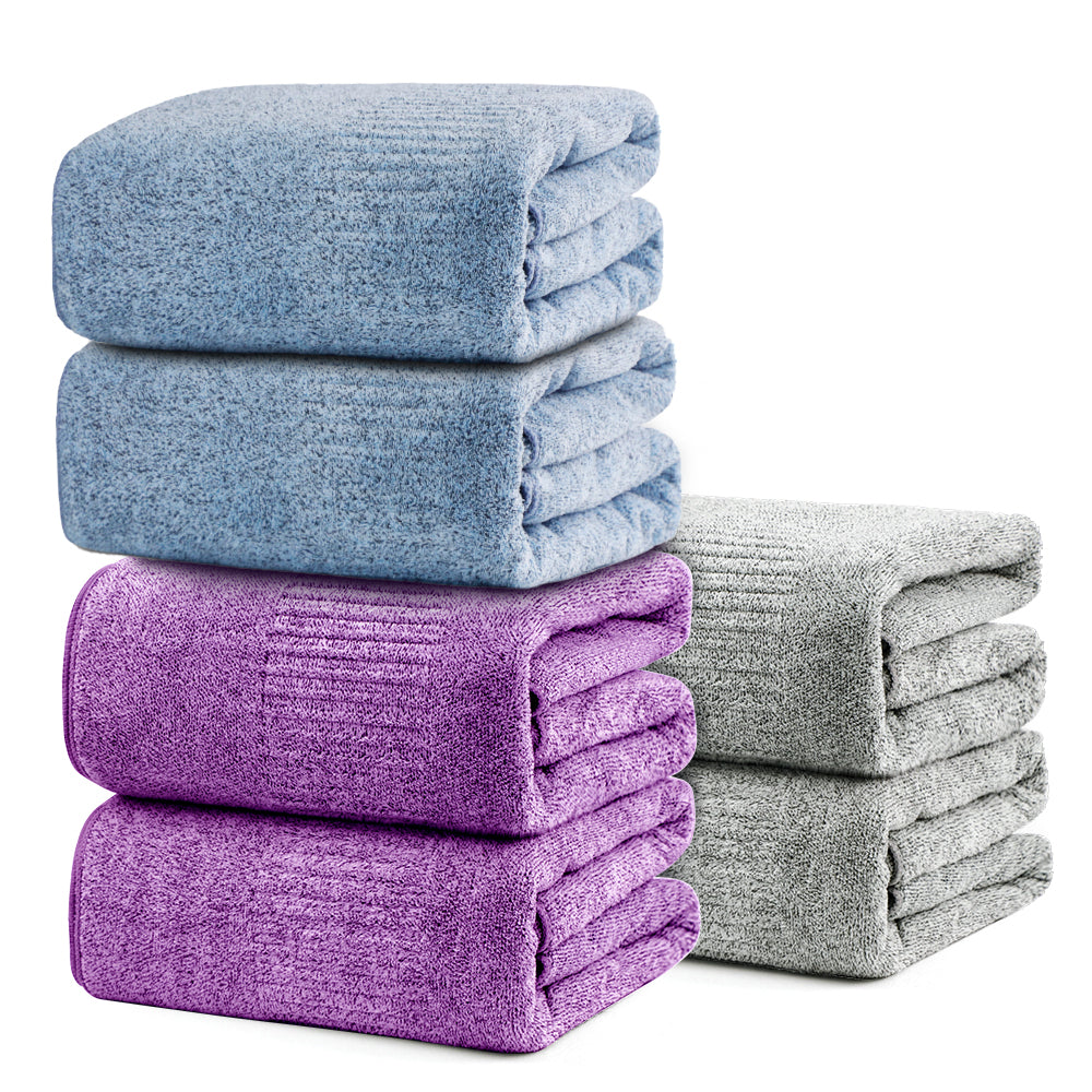 SEISSO Oversized XL Bath Towels Mixed Color Set, 35x63