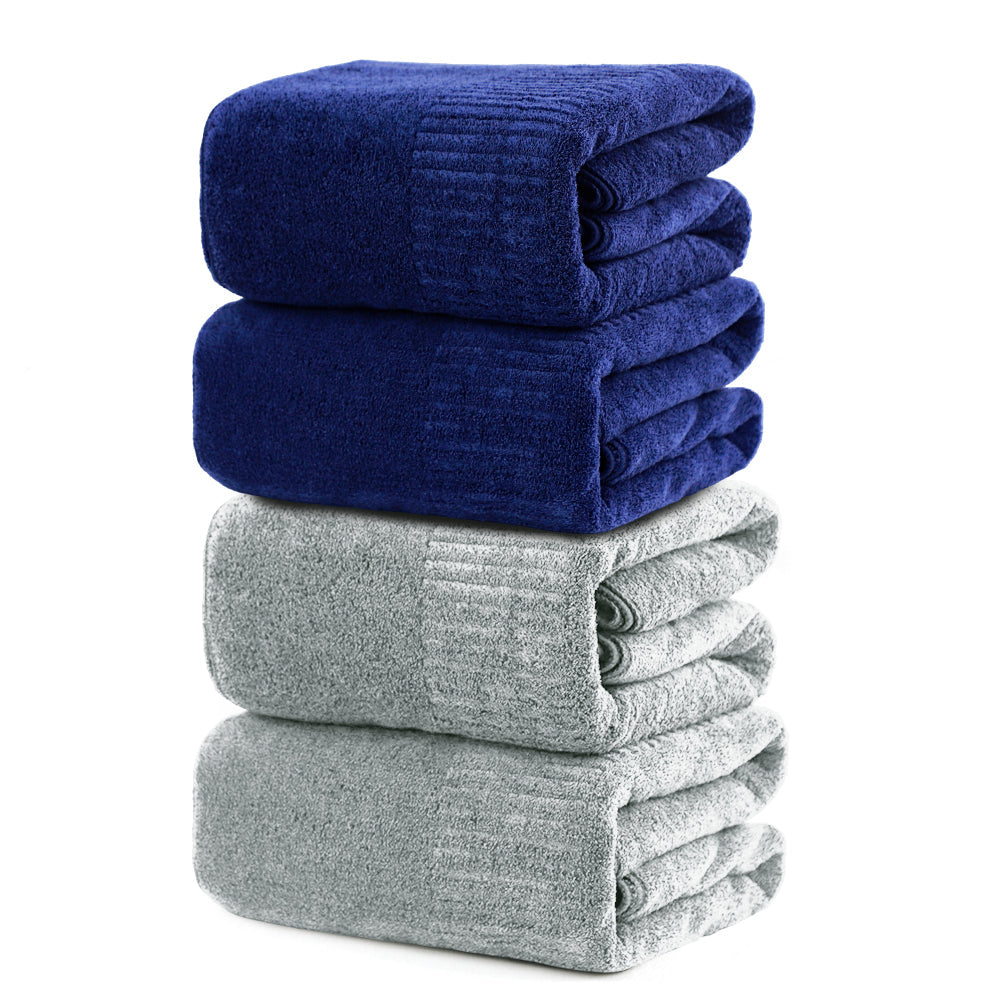 SEISSO Oversized XL Bath Towels Mixed Color Set, 35x63