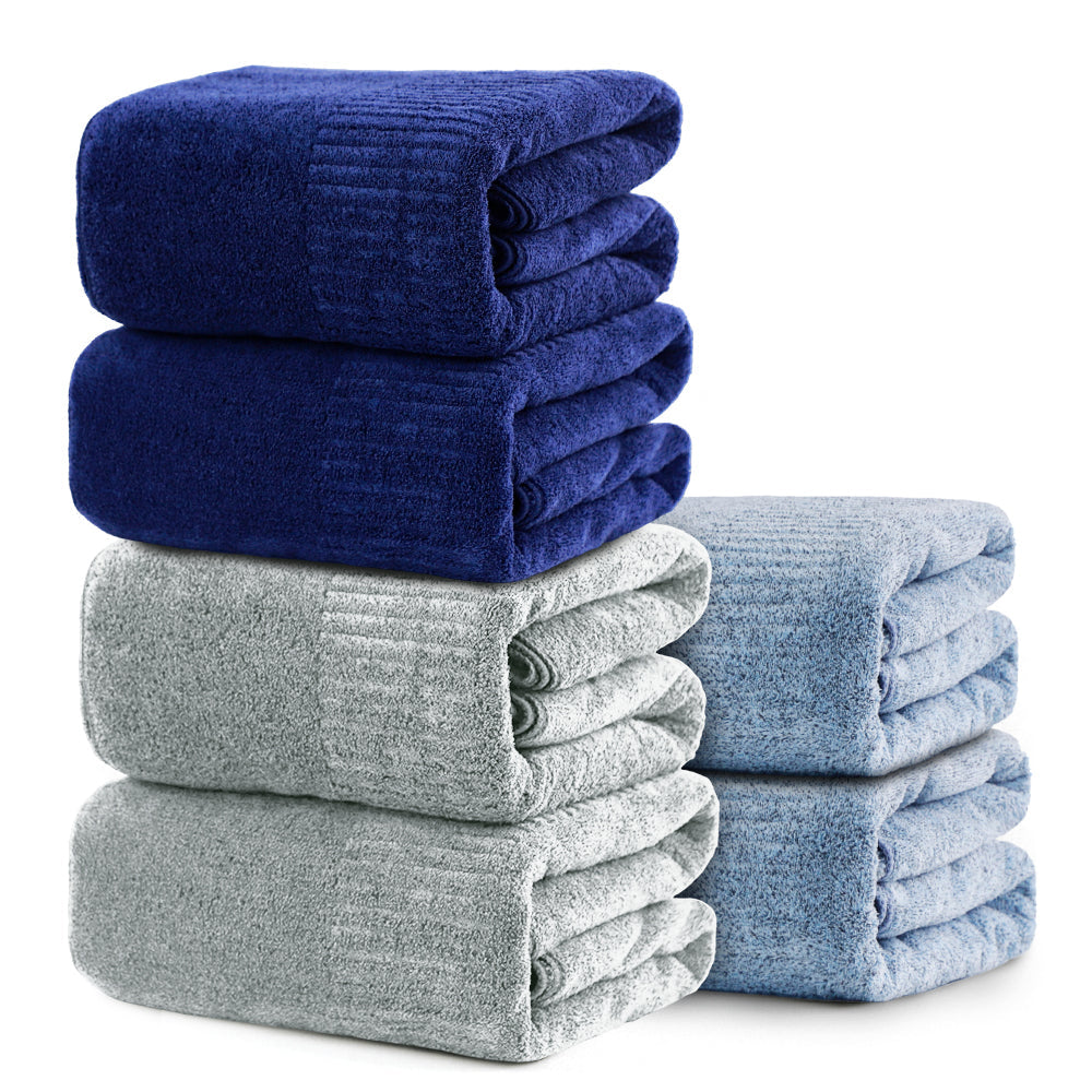 SEISSO Oversized XL Bath Towels Mixed Color Set, 35x63