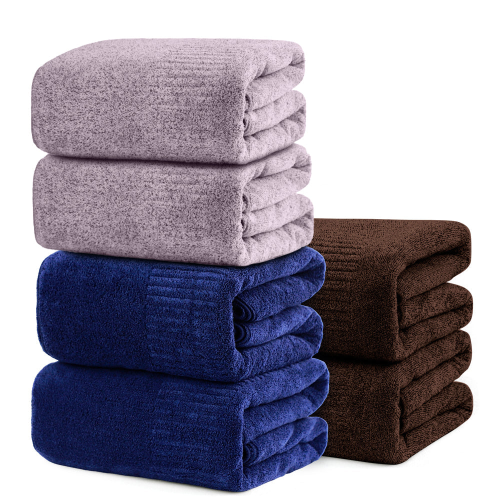 SEISSO Oversized XL Bath Towels Mixed Color Set, 35x63