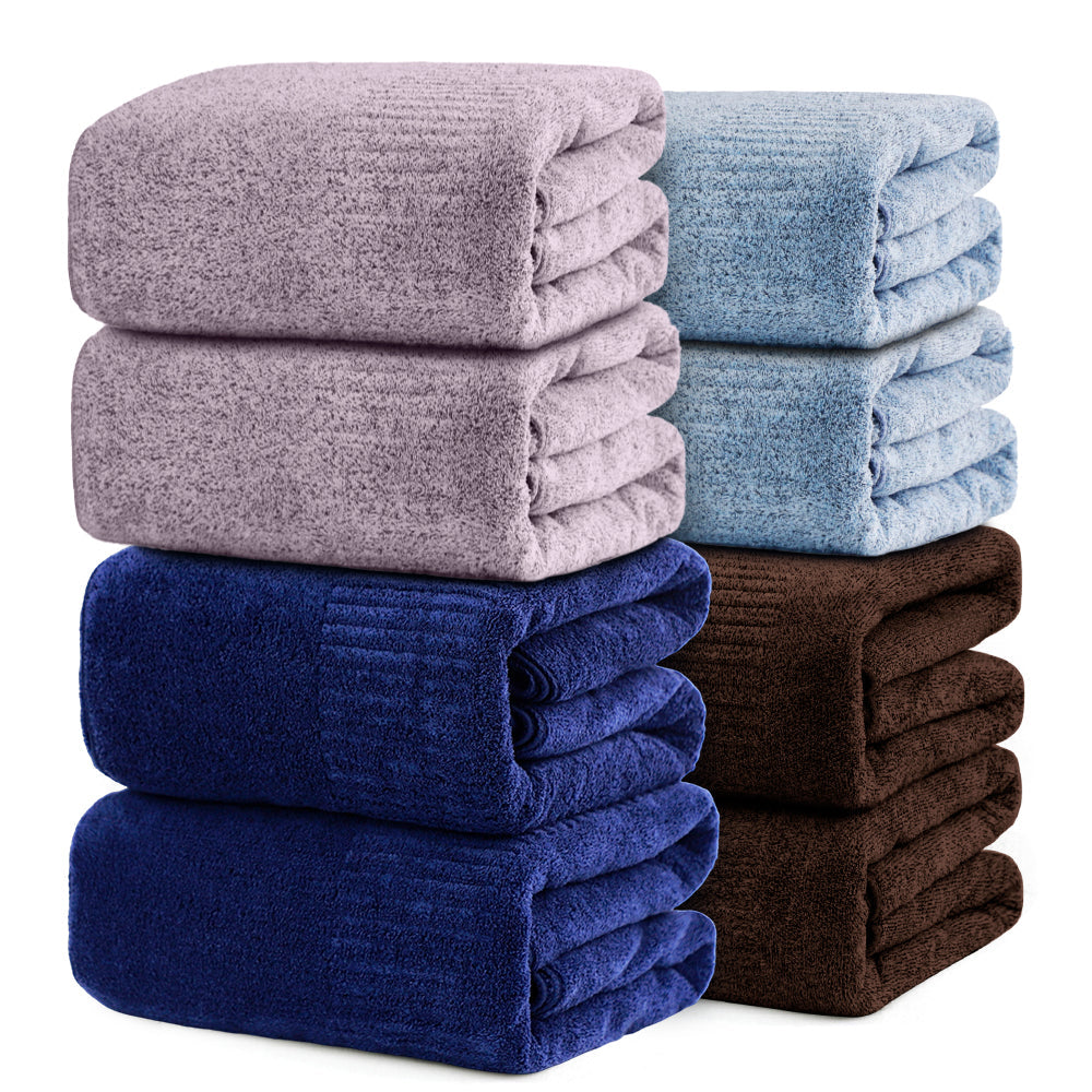 SEISSO Oversized XL Bath Towels Mixed Color Set, 35x63