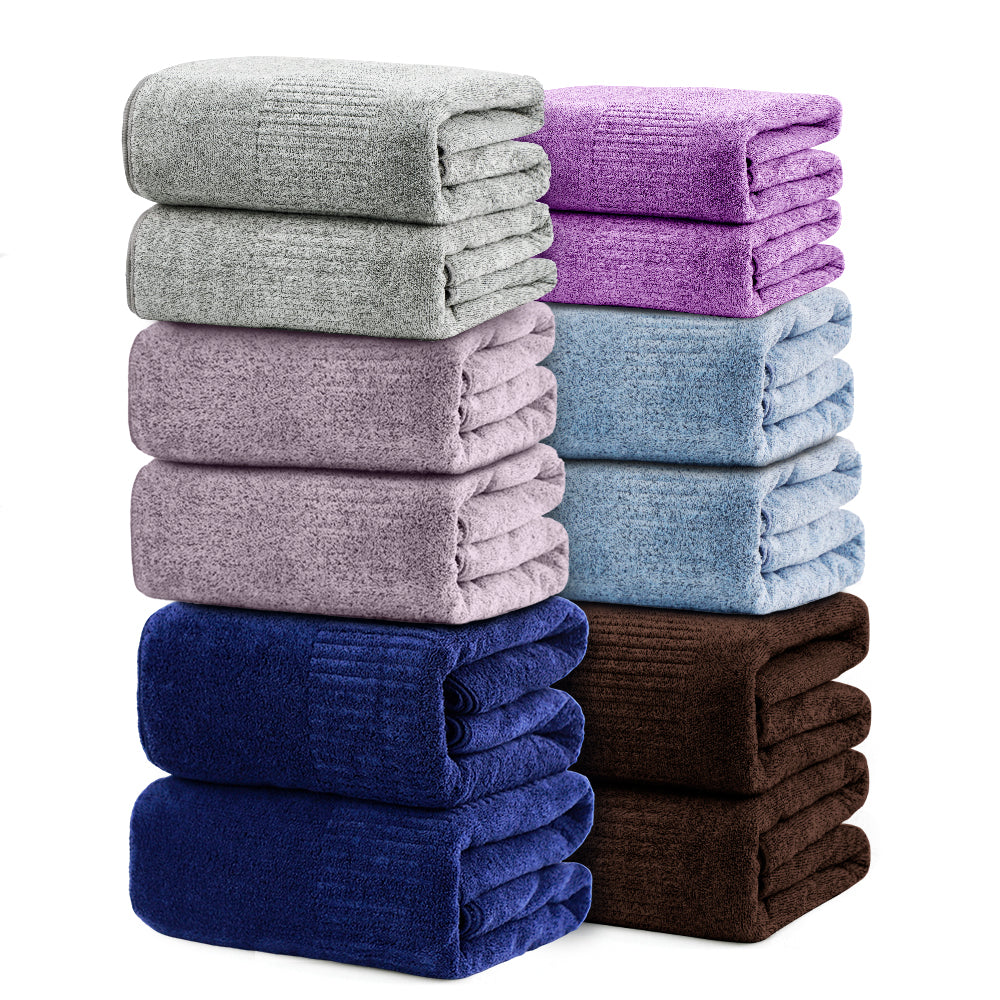 SEISSO Oversized XL Bath Towels Mixed Color Set, 35x63