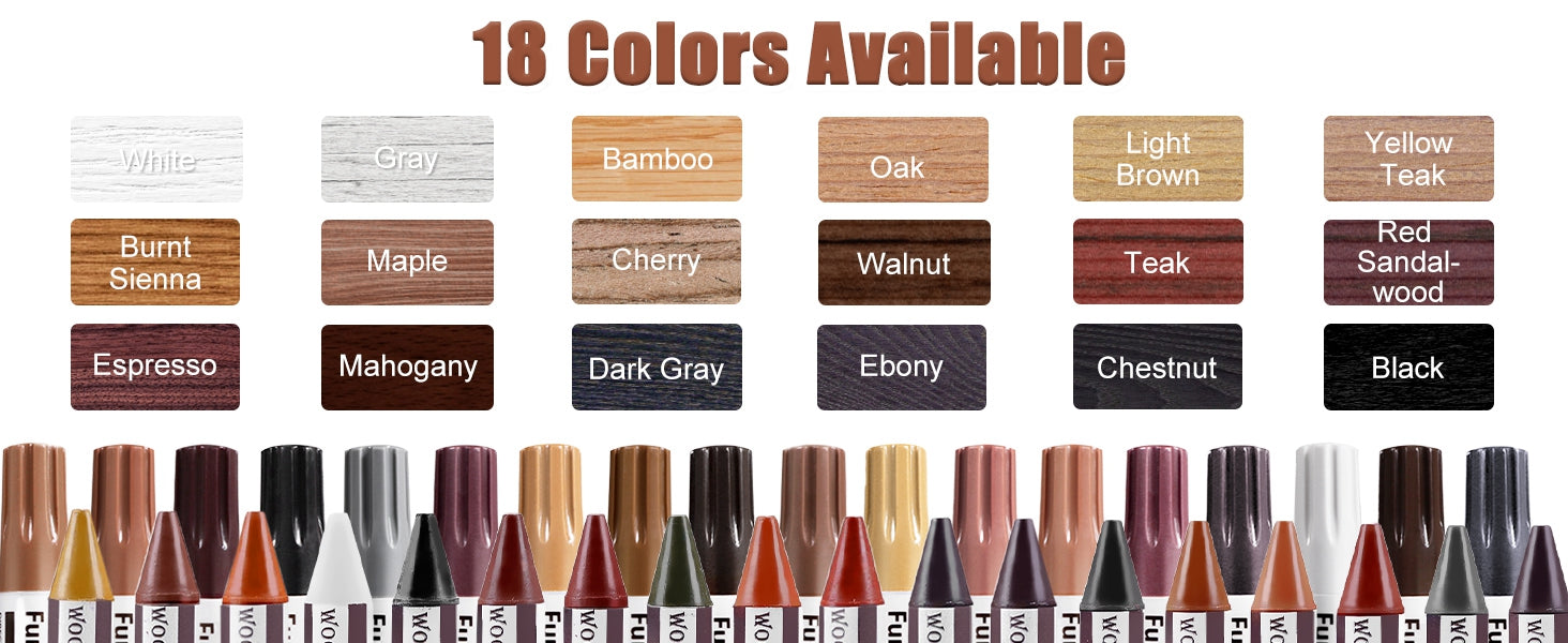 SEISSO Wood Furniture Repair Kit – 39pcs Markers & Fillers