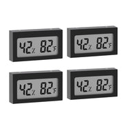Seisso black digital hygrometer thermometer 4-pack 