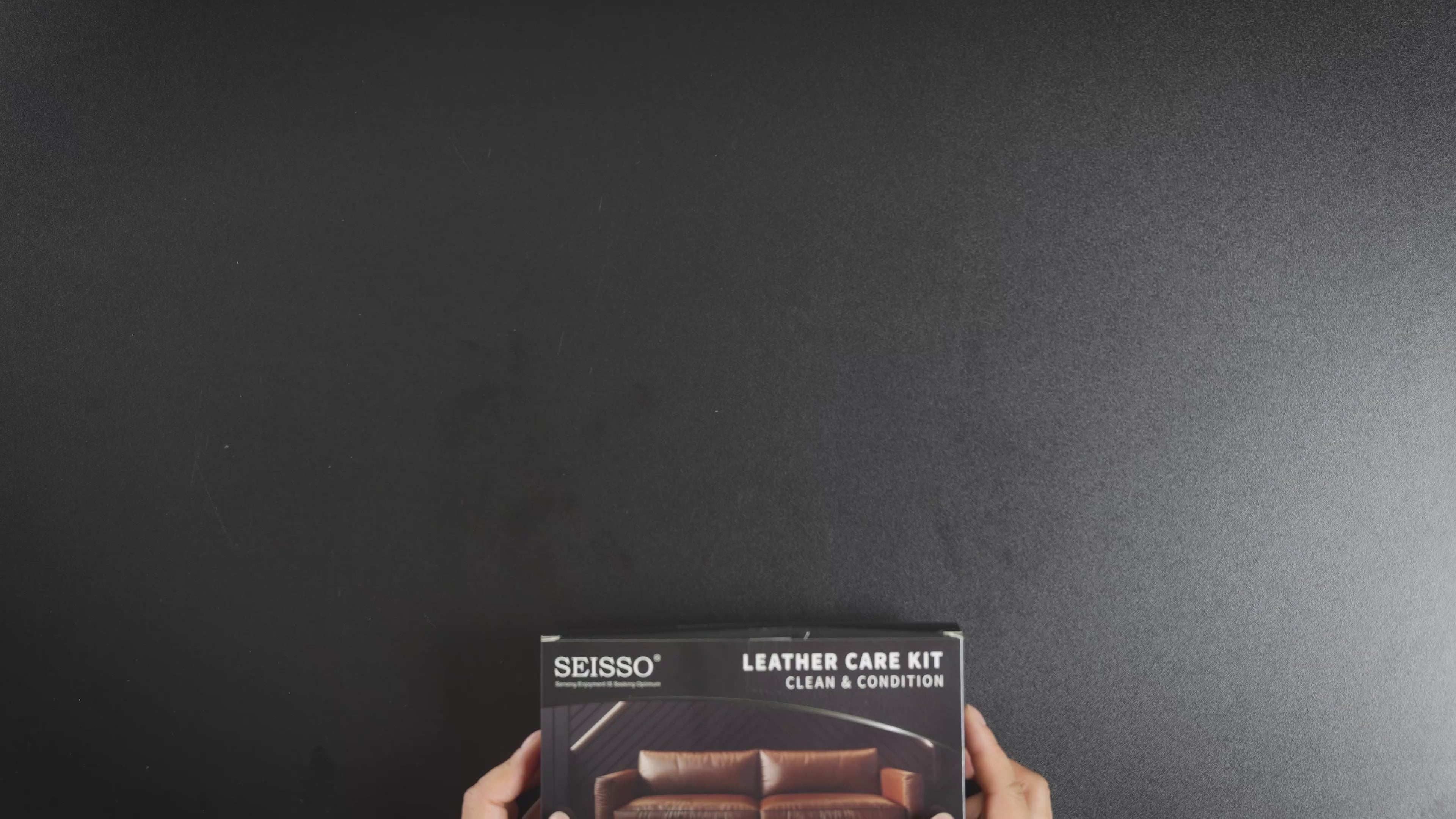 Load video: SEISSO Leather Cleaner &amp; Conditioner Kit – For Couch, Car Seats, Shoes, Bags &amp; More