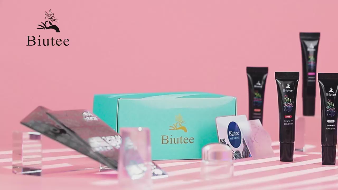 Video laden: Biutee Nagelstempel-Set – 12-teilige Platten mit Stempel, Blumen-, Spitzen-, Tier- und Feiertags-Nagelkunst-Designs 