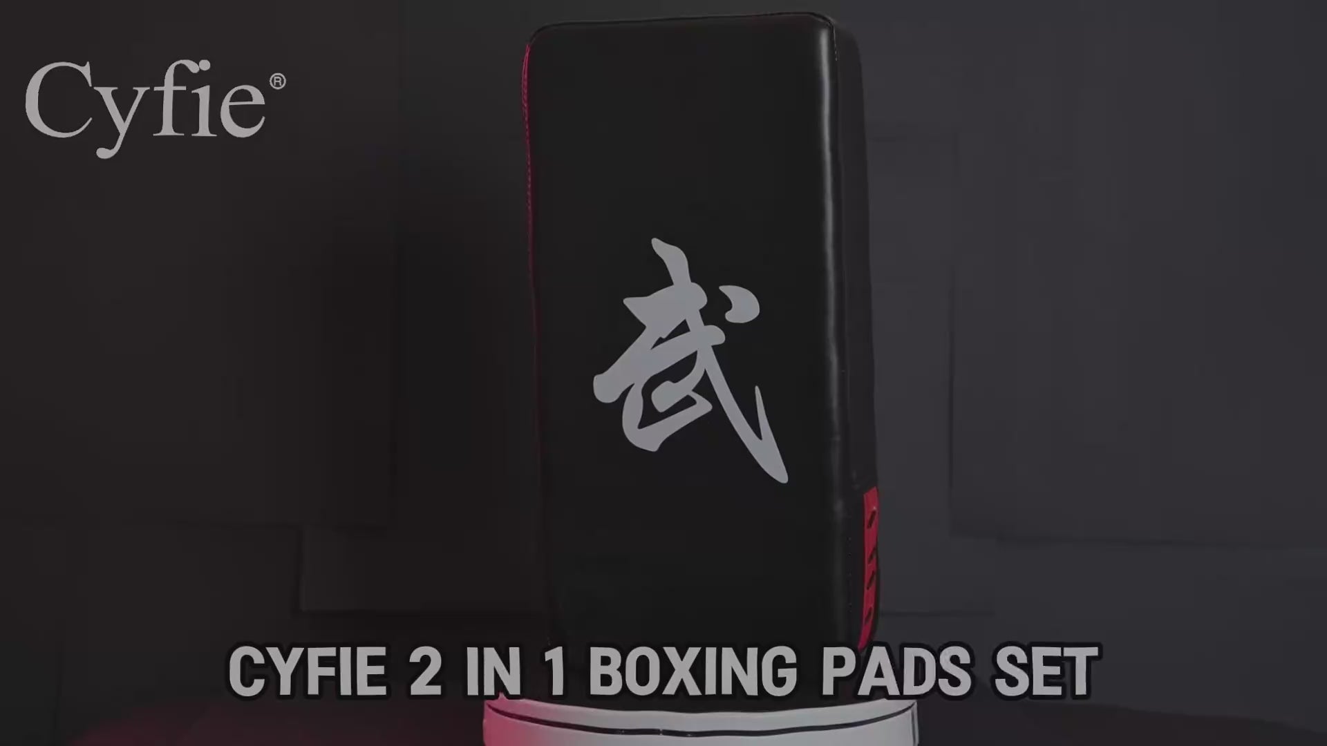 Load video: CYFIE Kickboxing &amp; Taekwondo Pads Set – 2 Kick Pads + 2 Punching Mitts for MMA &amp; Karate Training