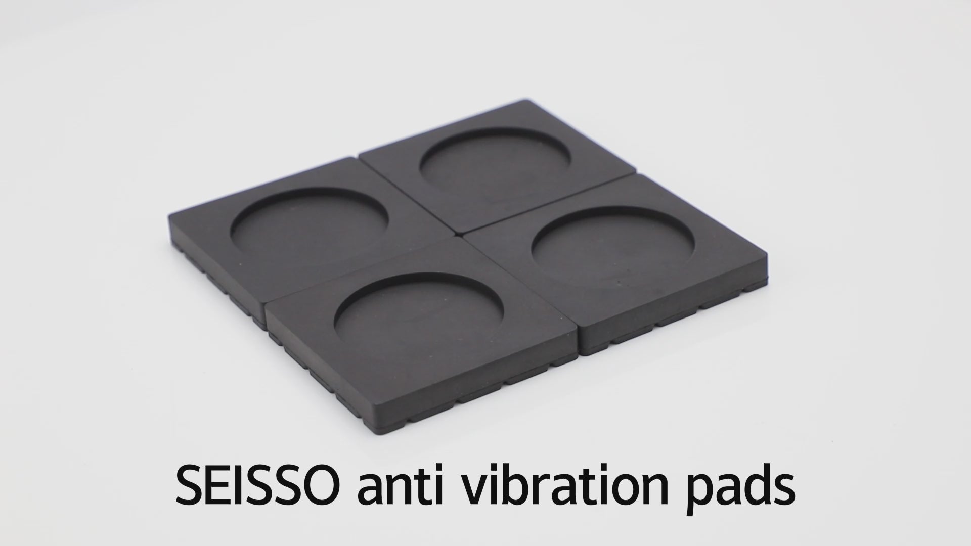 Load video: SEISSO Anti Vibration Pads for Washer &amp; Dryer, Shock &amp; Noise Cancelling, Stabilizer Pads
