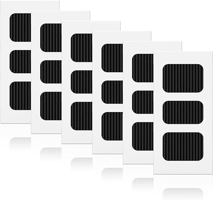 six packages of Seisso fridge air filters