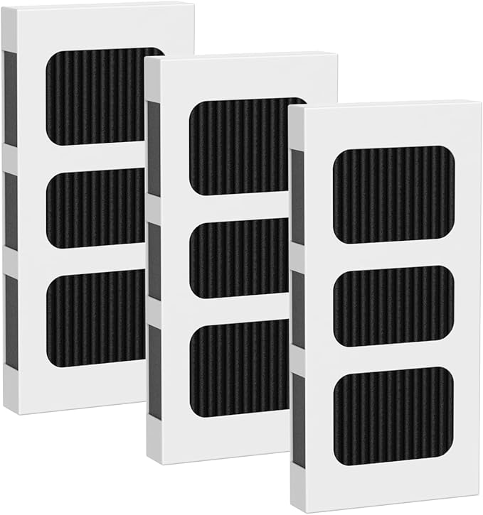 Three packages of Seisso Fridge Air Filters on a white background